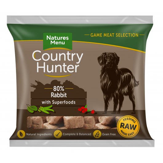 Country Hunter Raw Frozen Nuggets Rabbit with Cranberry 1KG - DELIVERY TO BRISTOL & BATH ONLY